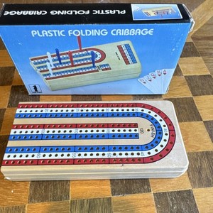 Vintage 1986 Folding Cribbage Board Game Travel