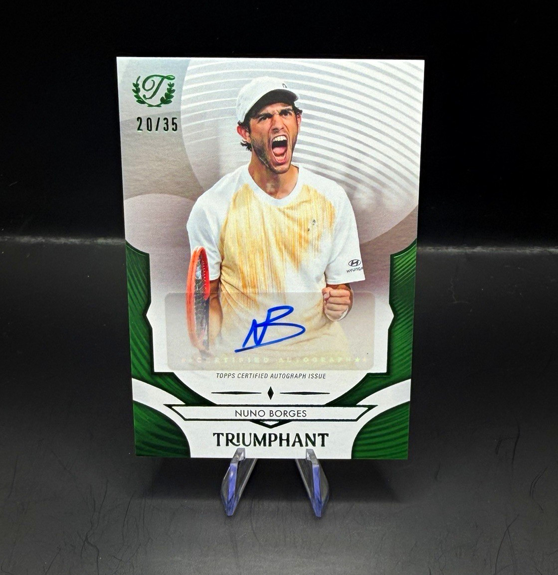 Topps 2025 Triumphant Tennis Nuno Borges Autographs Auto #33-A Green /35