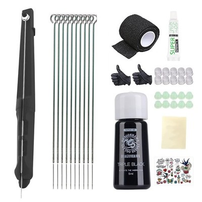 Dragonhawk Poke Stick Tattoo Kit Beginner Hand Diy Home Supply Black 