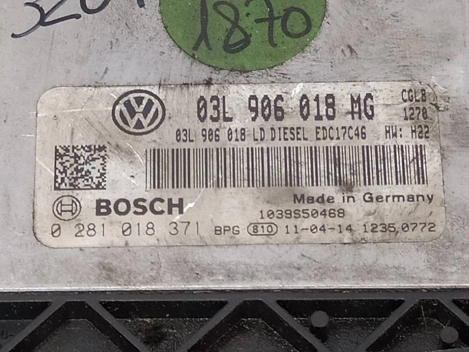 0281018371 CENTRALINA MOTORE / 03L906018MG / EDC17C46 / 979277 PER SEAT EXEO ST - Immagine 4 di 4