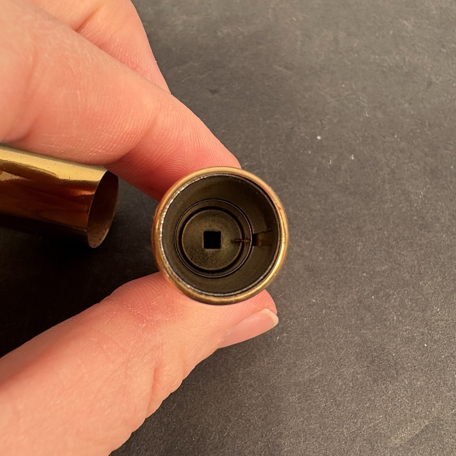 Vintage Rare Salvador Flato Spider Brass Lipstick Case