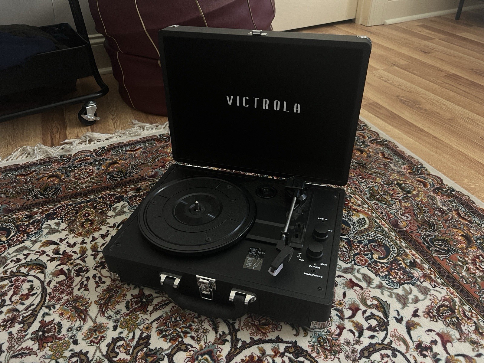 Victrola Vintage Bluetooth Suitcase Record Player with Built-in Speakers