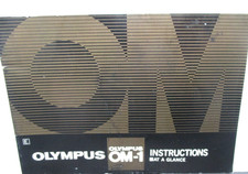 Olympus OM-1 "At A Glance" original instruction manual in English. 14 pages.