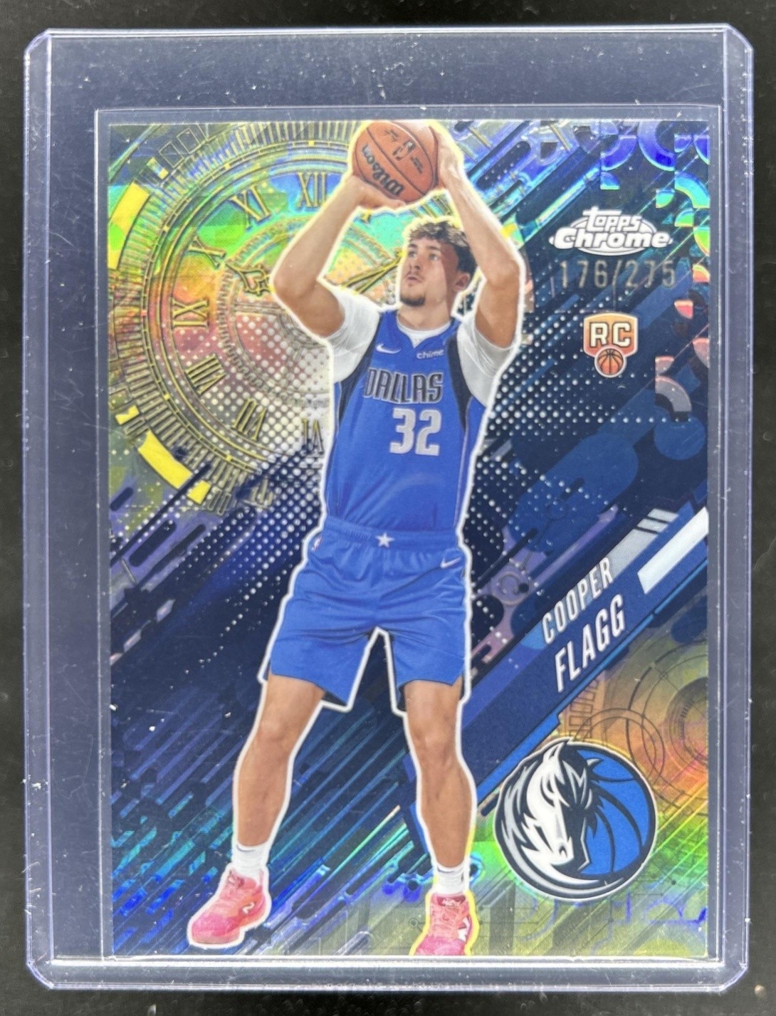 2025-26 Topps Chrome Cooper Flagg Go Time RC Yellow Refractor #/275 Mavericks