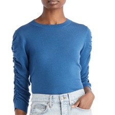 Veronica Beard Kase Blue 100 Wool Sweater Preppy Old Money Quiet Luxury Size XS
