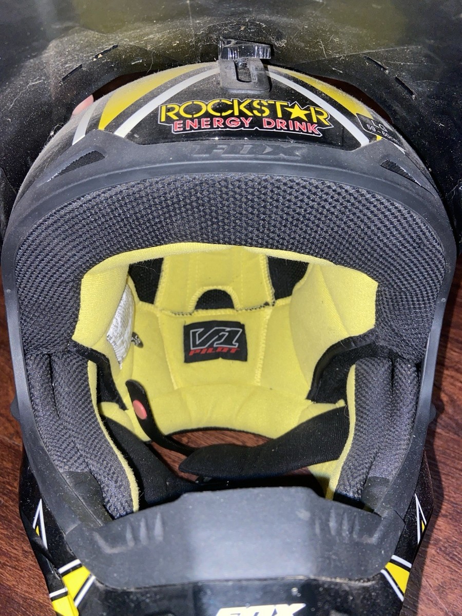 RockStar Energy Drink Fox Motocross MX Helmet Size L Without