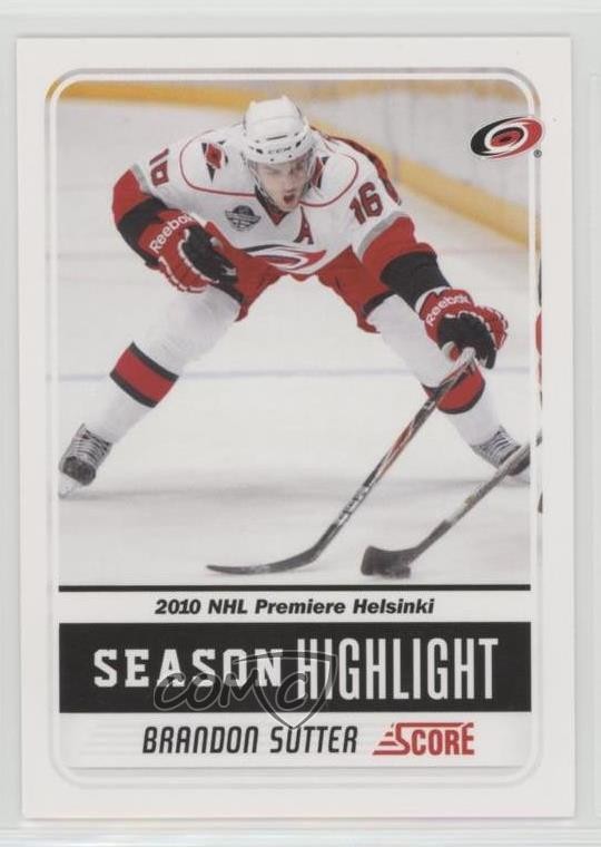 2011-12 Score Season Highlights Brandon Sutter #3 9ci