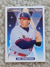 1993 Topps Jim Edmonds #799 (RC) Rookie Coming Attraction Mint Baseball Card. rookie card picture