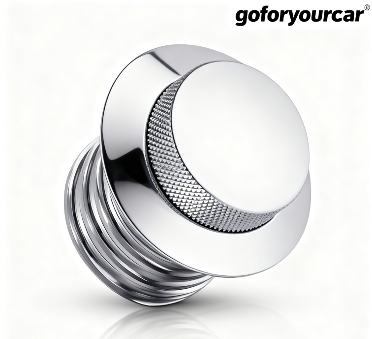 Pop-up Tank Gas Cap Chrome/Silver Vented Flush Mount Fuel Filler Cap for Harley