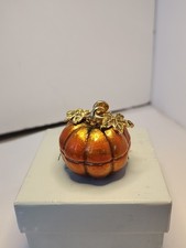 Boxed Monet Enamel & Rhinestone Pumpkin Keeps...