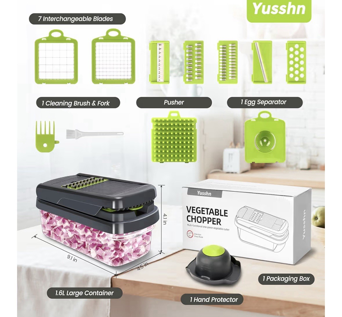 Vegetable Fruit Chopper Cutter 14-in-1 Onion Veggie Dicer Slicer for Kitchen