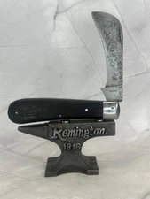 Vintage HUGE 9" Open  Japan Hawkbill Pruner Pocket Knife Wood Handle – 4" Blade