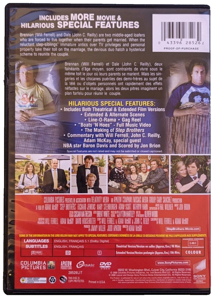 Step Brothers (DVD, 2008) - Image 2 of 3