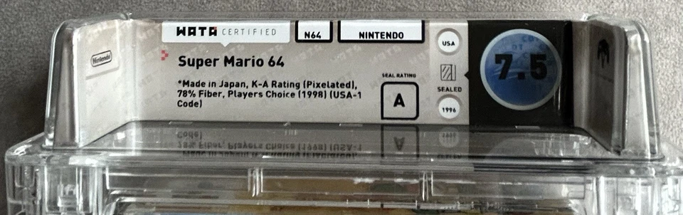 Mario 64 Nintendo 64 N64 Sealed Graded Wata 7.5 A+ - Image 3 of 3