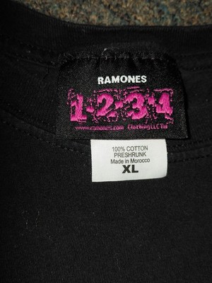 Y2K Ramones 1234 Mens XL Black Seal Logo Punk Rock Graphic T Shirt