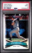 1998 Topps Finest TIM SALMON Refractor PSA 9 MINT POP 1 - None Higher - Angels