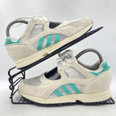 Adidas EQT Racing beige grün Turnschuhe Größe UK 4 Damen Wildleder Fitness Yoga Laufen
