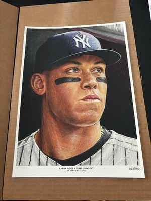 Topps Living Set #1 Aaron Judge Fine Art Hand Numbered 23/100 Mayumi Seto Artist