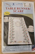 Jack Dempsey Table Runner Stamped Hand Embroidery  #560-361 STRAWBERRIES