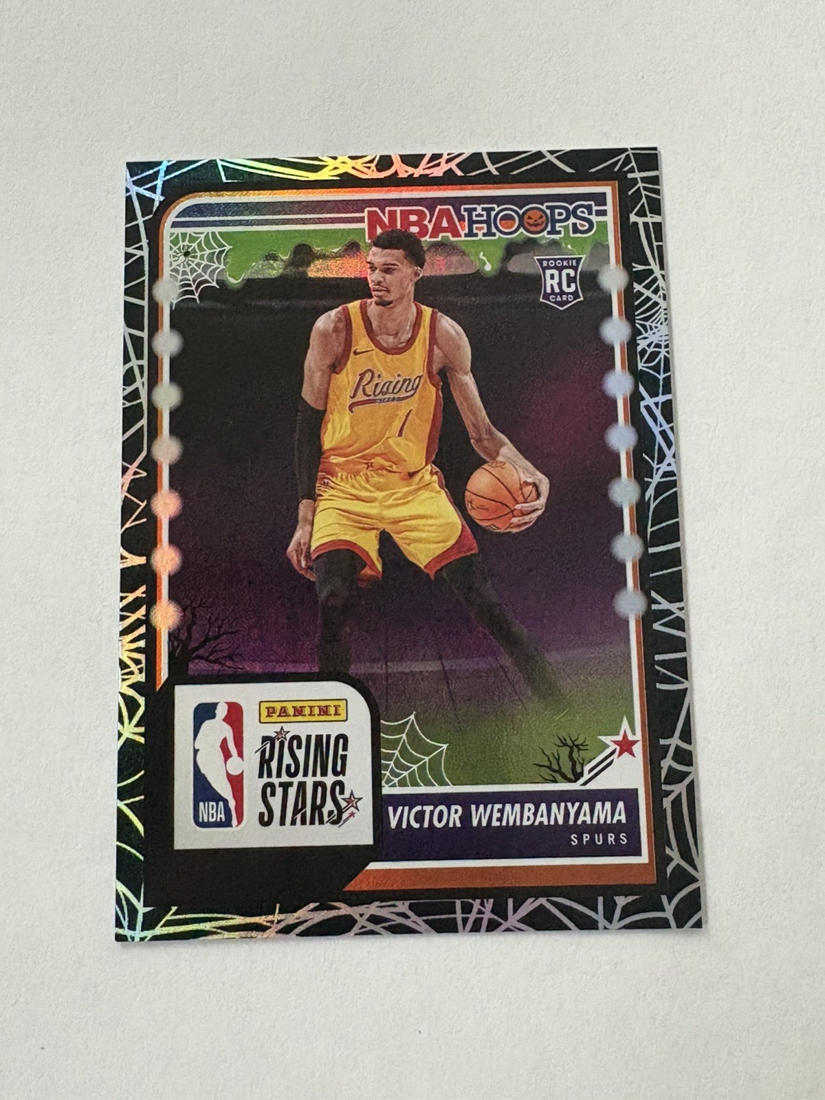 23-24 Panini Haunted Hoops - Rising Stars Victor Wembanyama #282 Holo Webs (RC)