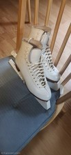 Riedell Red Wing Minn. White Figure Skates Size 4 Lace-Up Toe Pick Pair