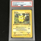 1999 Pokémon Jungle 1st Edition ED W Stamp Duelist Promo #60 Pikachu-PSA 7 NM