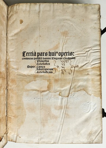 1506 BIBLE in LATIN POST-INCUNABULA antique FOLIO ORIGINAL PIGSKIN BINDING - Picture 2 of 23