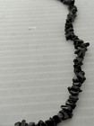 Vintage Heavy Black Hematite Stone Chunk Chip Necklace 18” — photo 6
