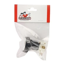 Arcade Game Illuminated Push Button - White Circle - Medium