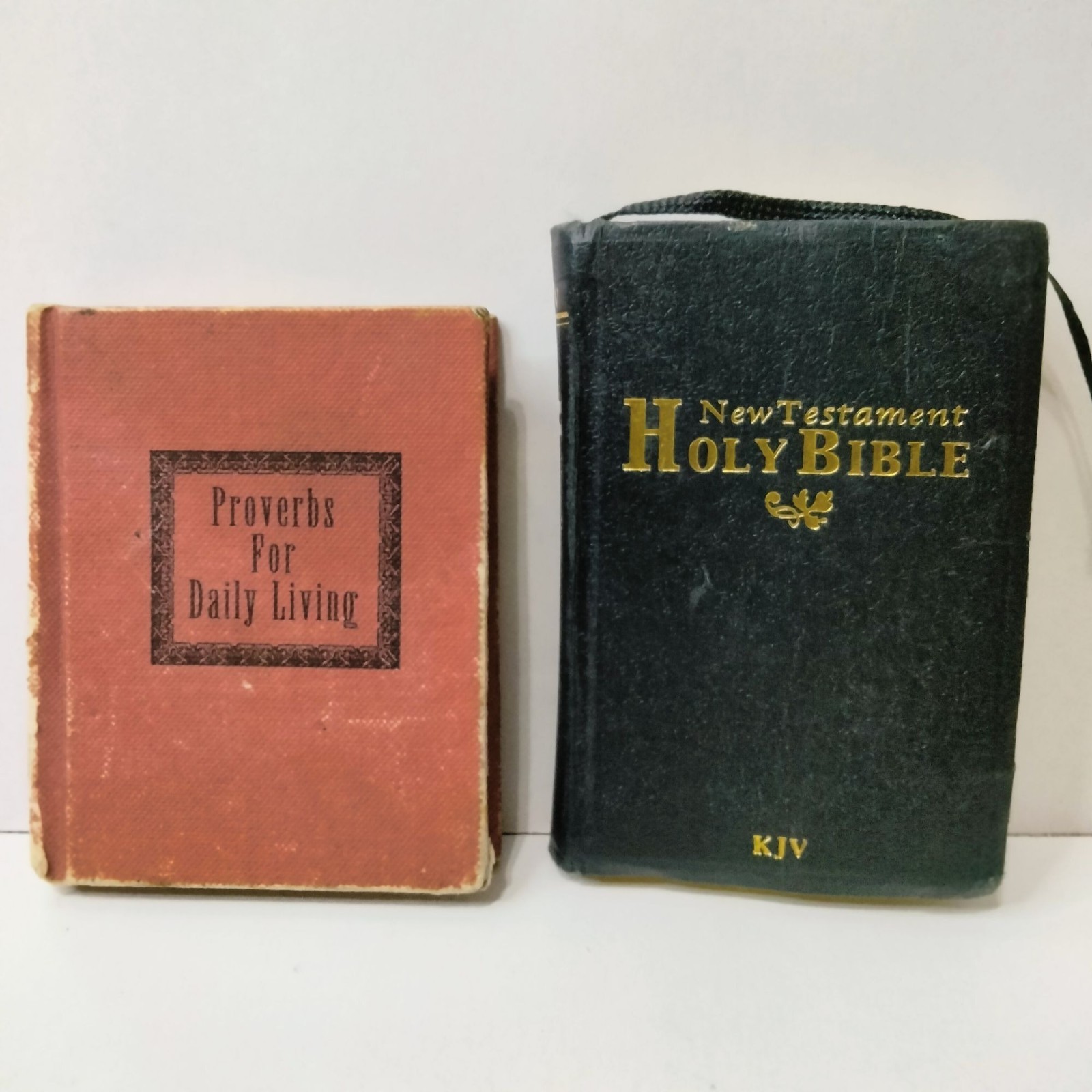 Vintage KJV New Testament Holy Bible & Proverbs For Daily Living Set