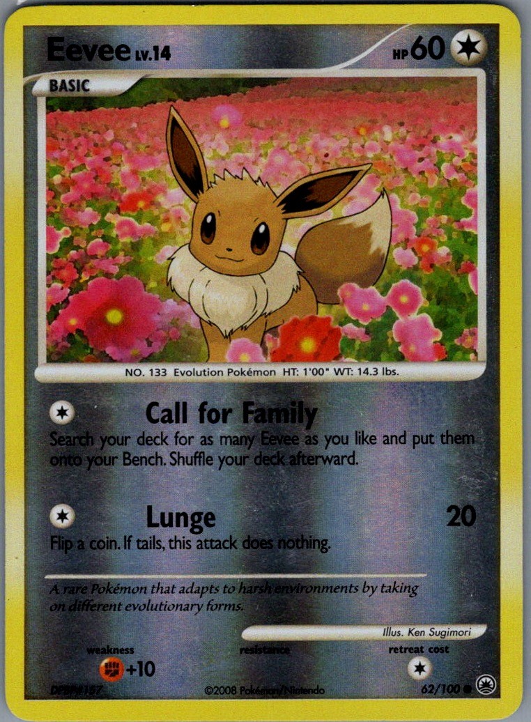 Eevee (62) Common Reverse Holo Majestic Dawn 62/100 NM