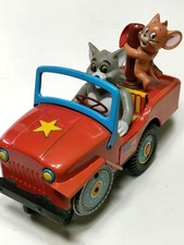 Masudaya Modern Toys Tin Toy Car Tom & Jerry Comic Car Friction F/S FEDEX 2