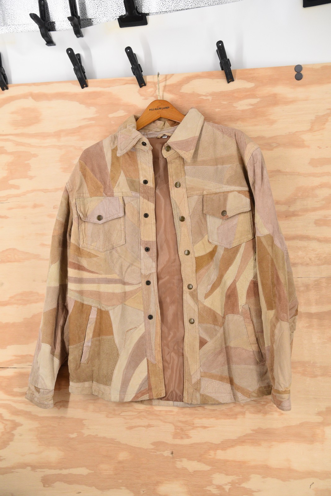 Vintage Patchwork Suede Snap Front Western Shacke… - image 3