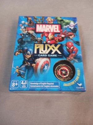 Marvel Fluxx Card Game Superheroes Captain America Collector Coin Hulk Iron Man