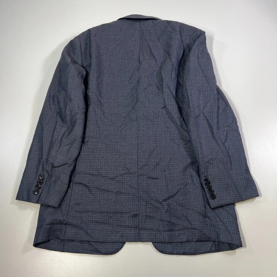 Ermenegildo Zegna Blazer мужской 42R чистый кашемир гончая синий неструктурированный - Изображение 4 из 4