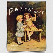 PEARS SOAP Bubbles METAL WALL SIGN/PLAQUE Retro Toilet Bathroom A6 A5 A4 A3