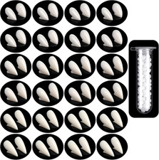 24 Pairs Vampire Teeth Costume Halloween Fake Fang with Teeth Pellets Ha