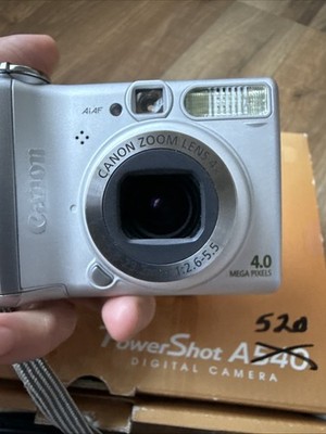 Canon PowerShot A520 Silver Digital Camera Uses 2 AA Batteries | eBay