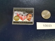 Timbre pilote de voiture de course Lewis Hamilton 2012 République de Guinée