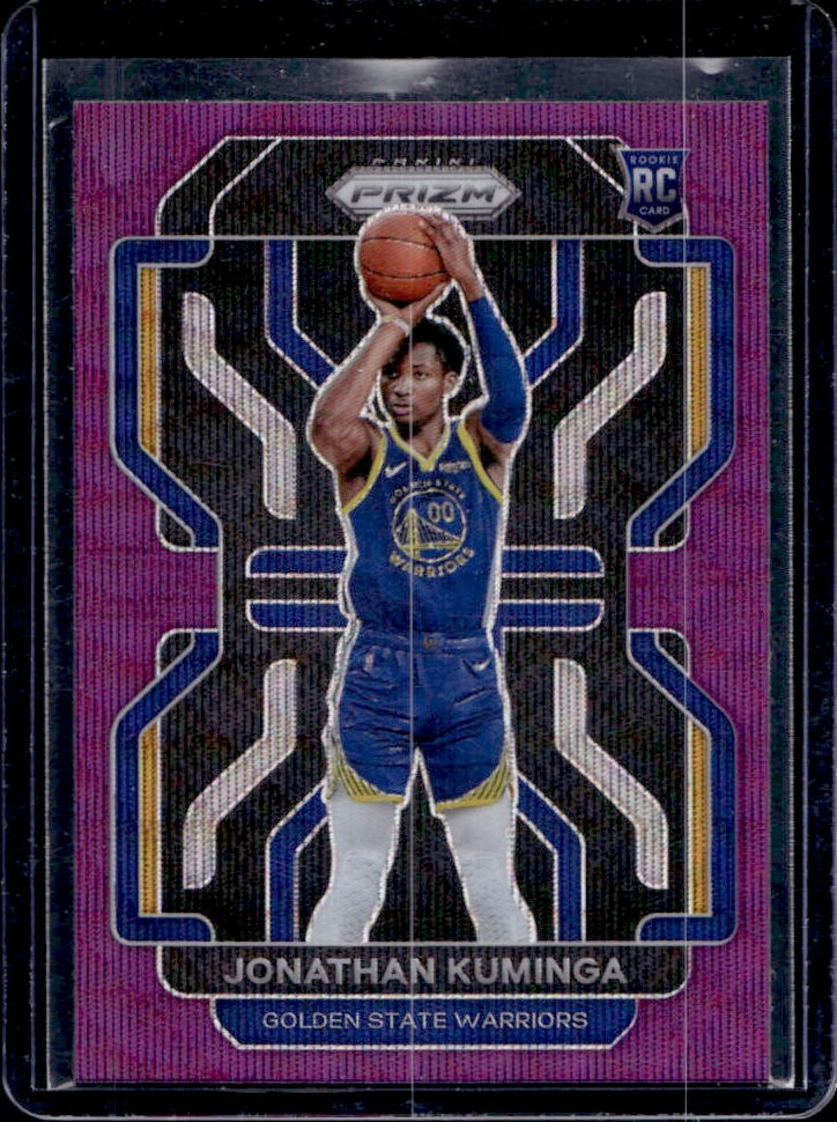 2021-22 Prizm Jonathan Kuminga RC Purple Wave Rookie #307 Warriors