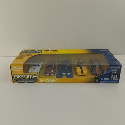 5 Cars-Jada Big Time Muscle 5-Deep 1:64 Corvettes  57,  63,  69,  95,  06  New!