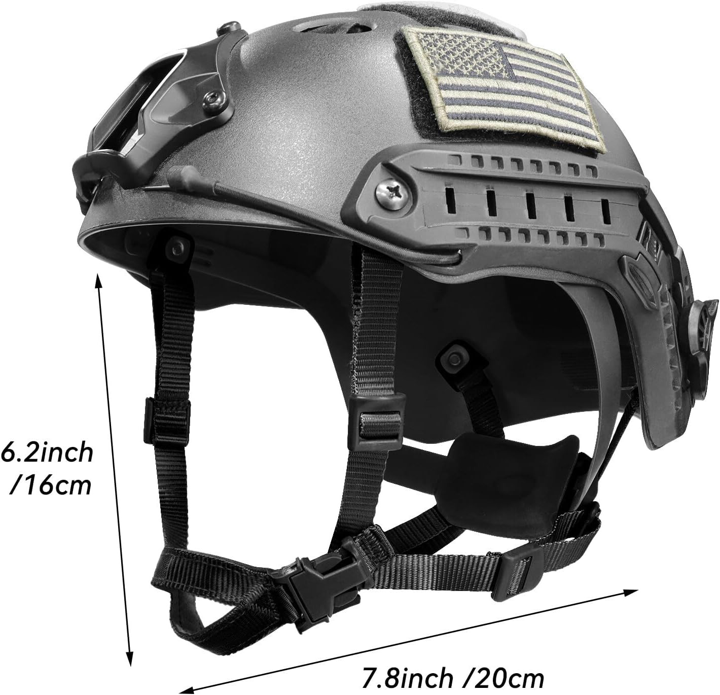 Tactical Helmet Chin Strap Adjustable Dial 4 Points Suspension System with Bolts