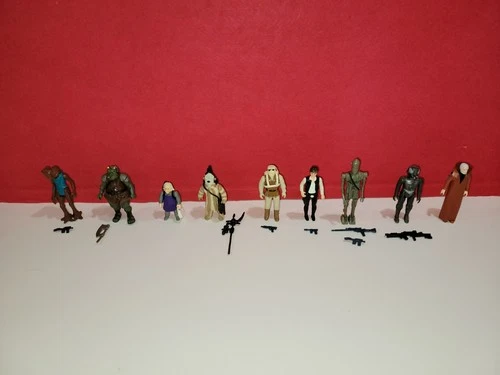 Vintage Star Wars Lot (9) Complete With Weapons & Accessories