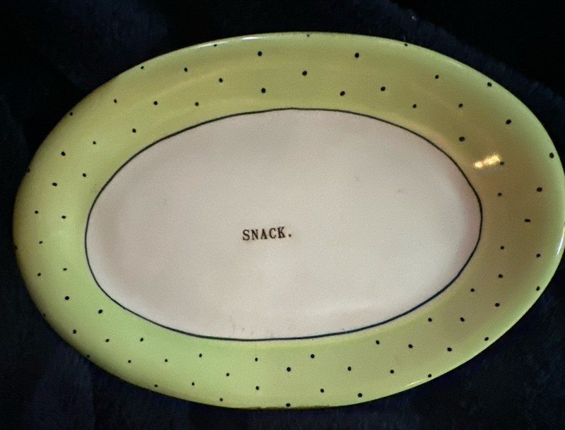 Rae Dunn : 6” : ‘Snack’ : Porcelain Plate