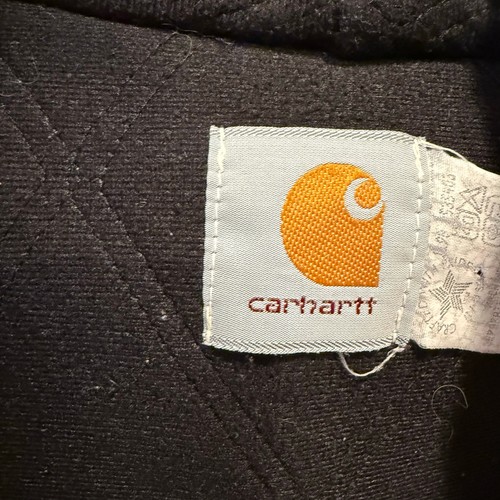 Giacca da lavoro Carhartt Thrashed vintage trapuntata in flanella Lrg J04 marrone Union Made - Foto 10 di 14