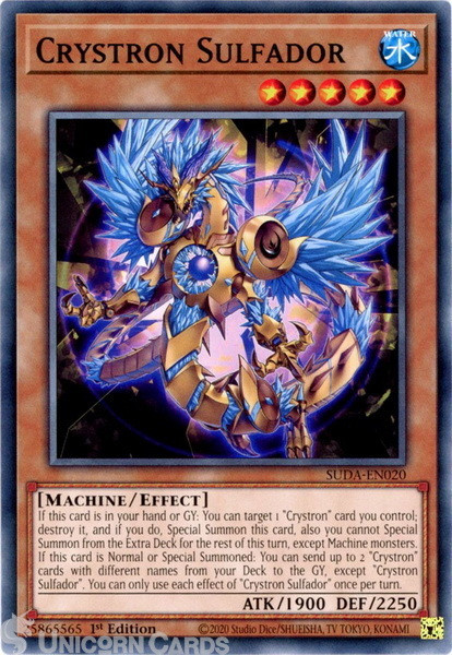 SUDA-EN020 Crystron Sulfador : Common 1st Edition YuGiOh Card