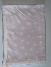 KATIE LITTLE KIDSLINE PINK WHITE DOT BABY BLANKET D3