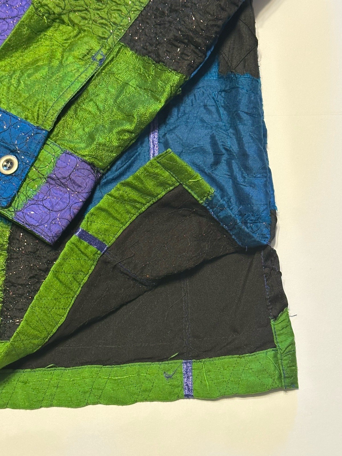 Vintage Easy Spirits Patchwork Metallic Jacket 10… - image 7