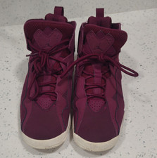 Jordan True Flight Unisex Kids 6Y Burgundy Mid Top Synthetic Sneakers 343795-625