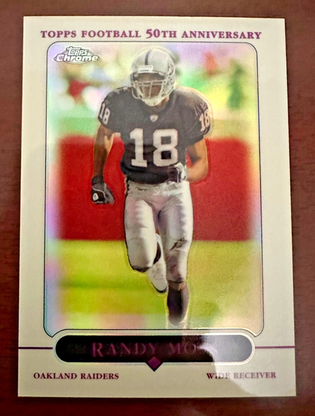 2005 Topps Chrome Randy Moss Refractor Insert Card # 68